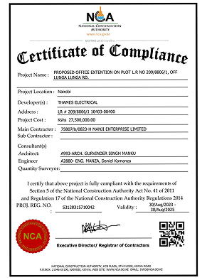 Certificate one