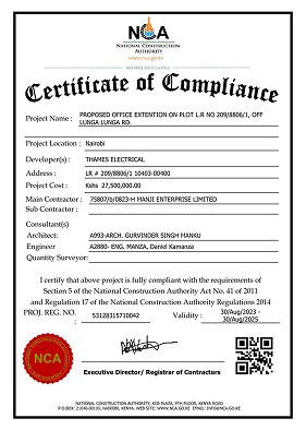 Project Certificate