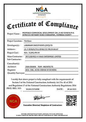 Project Certificate